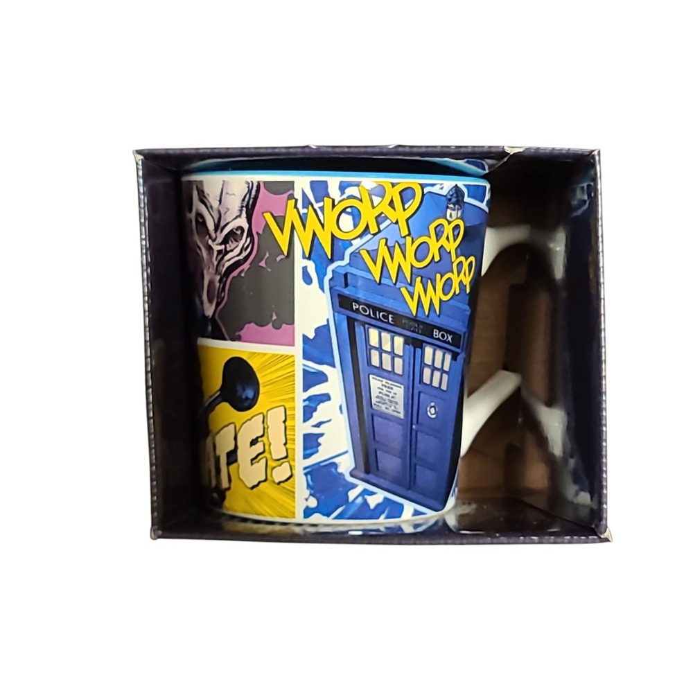 Dr. Who Ceramic Mug 12 oz  Tardis Dalek The Silence NEW